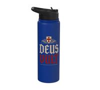Templar Knights Deus Vult (God Wills It) Shield Stainless Steel Insulated Water Bottle
