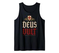 Templar Knights Deus Vult (God Wills It) Shield Tank Top
