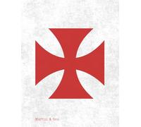 Templar Notebook | Red Cross Symbol - Honor, Duty & Inner Discipline | 8.5x11 in (Paperback): 160 Lined Pages for Knightly Reflection, Goal Setting & Daily Structure - White Cover Edition
