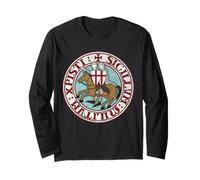 Templar Seal Medieval Crusader Emblem Long Sleeve T-Shirt