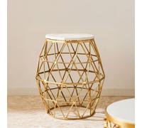 Templar Side Table - Round - Stone and Gold