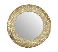 Templar Wall Mirror - Round - Brass Pebble