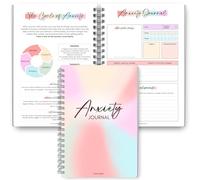 Templatables Anxiety Journal for Adults - CBT Therapy Workbook with Guided Prompts, Trigger Tracker, Sleep & Hydration Logs | Undated A5 Mental Health Notebook for Anxiety Relief & Stress Management