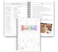 Templatables Personalised Recipe Book - Blank A5 Family Cookbook to Write Your Own Recipes | 100 Pages with Index, Conversions & Dietary Tracker | Lay-Flat Spiral Keepsake Gift
