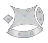 Templates for Double Wedding Rings - 17-1/4 Inch Double Wedding Ring Quilt Creative Double Wedding Ring Template Quilt Stencil, Non-Slip Ruler, Multifunctional Template for Precise