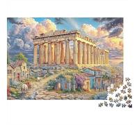 Temple 1000 Pieces Heavy-duty Cardboard Parthenon Puzzle for Kids 12+ Frustration-free Assembly Retirement Gift Museum-quality Print 70x50cm/1000pcs