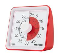 Temple 60-Minute Visual Timer- Clock Timer for Kids- Time Management Tool- Silent Countdown Timer-Multipurpose- Practical- Easy to Use (Red) (TLVT03)