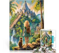 Temple Adventure with CatJigsaws 1000 Pieces for teenagers Difficult and Challenge for is ideal as a gift for the whole family 38x26cm