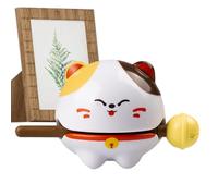 Temple Blocks for Percussion, Wooden Fish Stamp Block | Cat Decoration Zen Block Drum - Unique Instruments Cartoon Animal Desk Ornament, Desk Toy Sound Stamp for Home Car Desk