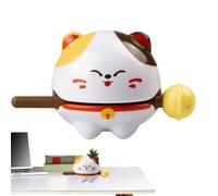Temple Blocks for Percussion, Wooden Temple Block for Fish | Fortune Cat Wood Fish Drum Temple Block | Buddhist Table Centerpiece Instruments, T Block Toy