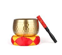 Temple Buddha Bowl Sound Mats and Forward Yellow Bowl Household Buddhist Items (Size: 9")