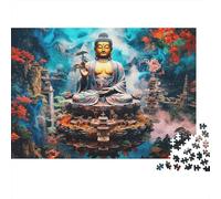 Temple Buddha Jigsaw Puzzles 1000Pc Recycled Material Shakyamuni Puzzle for Boy & Girl Fun Present & Activity for Home Ideal for Child‘s Birthday Gift 70x50cm/1000pcs