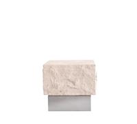 Temple Coffee Table Low Chrome/Limestone
