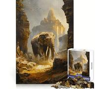 Temple Guardian Jigsaws 1000 Pieces for Adults Brain Challenge Toy Peaceful Time Clear Cut Art Collectible (50x75cm)