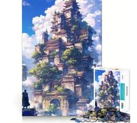 Temple in The Sky 1000 Piece Jigsaws for Teenagers Puzzle Memory Gain Relaxing Fun Design Assembly Warm Surprise (38x52cm)