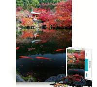 Temple Japan Kyoto Autumn for Adults 1000 Piece Jigsaw Puzzle Pure Logic Toy Peaceful Time Sharp Cut Heartfelt Gift (50x75cm)