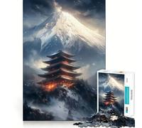Temple near The Mountain Teenager Jigsaw Puzzles 1000 Pieces Memory Boost Home Activity Pattern Assembly Perfect Present (38x26cm)