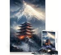 Temple near The Mountain Teenager Jigsaw Puzzles 1000 Pieces Memory Boost Home Activity Pattern Assembly Perfect Present (38x26cm)