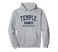 Temple New Hampshire NH Vintage Athletic Sports Design Pullover Hoodie