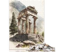 Temple of Apollo in Delphi Puzzle Relax Challenge Toy Paper Rectangular Jigsaw Puzzle for Boy Or Girl Day 1000pcs (75x50cm)