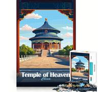 Temple of Heaven, China Jigsaw Puzzles for Teenagers 1000 Brain Workout Toy Simple Fun Image Assembly Cherished Gift (38x52cm)