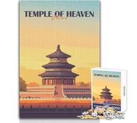 Temple of Heaven, China Puzzles for Adults 1000 Piece Brain Challenge Learning Game Thoughtful Surprise for Celebrations Size 38x52cm