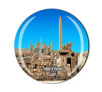 Temple of Karnak Luxor Egypt Fridge Magnet Crystal Tourist Souvenir Gift Collection Refrigerator Magnetic Sticker