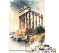 Temple of Poseidon Sounion Jigsaw Puzzles For Adults 500 Piece Jigsaws Puzzles 500 Piece Puzzles For Adults Kids Puzzle Games Toys Gift 500pcs (52x38cm)