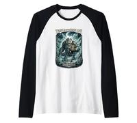 Temple of the Iron Ape Legend of Punch Fantasy Warrior Raglan Baseball Tee