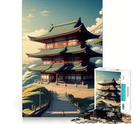 Temple on The Hill for Adults 1000 Piece Jigsaw Puzzle Pure Logic Toy Peaceful Time Sharp Cut Heartfelt Gift (50x75cm)
