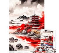 Temple on The River 1000 Piece Jigsaws for Teenagers Puzzle Great Gifts for Games Improve Memory AntiStress Toys for And from 14 Years And over (38x52cm)