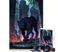 Temple Panther Guardian 1000 Pieces Puzzles for Teenagers Brain Tease Toy Home Activity Premium Cut Santa Wish Item (50x75cm)