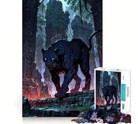 Temple Panther Guardian 1000 Pieces Puzzles for Teenagers Brain Tease Toy Home Activity Premium Cut Santa Wish Item (50x75cm)