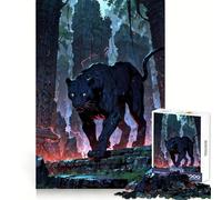 Temple Panther Guardian Teenagers 1000 Piece Jigsaw Puzzle Memory Gain Light Relax Design Assembly Wall Art Decor (38x26cm)