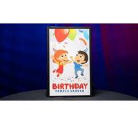 Temple Screen Birthday by Murphys Magic - Colourful Birthday-Themed Production Screen for Kids Shows, Stage and Parlour Magic - Folding Panels for Visual Magic Moments