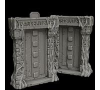 Temple set of 2 Doors. Removable and Solid Door. 3D printed Resin