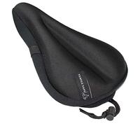 Temple Tape Elite Gel Bike Seat Cushion - Extra Soft Bicycle Saddle Cover for Spin, Exercise Stationary Bikes and Outdoor Biking - Premium Accessories for Comfort While Cycling