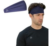 Temple Tape Headbands for Men and Women - Mens Sweatband & Sports Headband Moisture Wicking Workout Sweatbands for Running, Cross Training, Yoga and bike helmet friendly - Navy