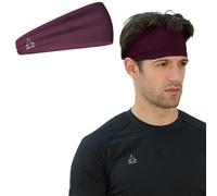 Temple Tape Headbands for Men and Women - Mens Sweatband & Sports Headband Moisture Wicking Workout Sweatbands for Running, Cross Training, Yoga and bike helmet friendly - Deep Purple