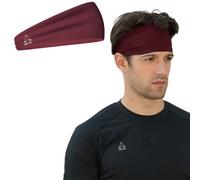 Temple Tape, Headbands for Men and Women - Mens Sweatband & Sports Headband Moisture Wicking Workout Sweatbands for Running, Cross Training, Yoga and Bike Helmet Friendly - Burgundy
