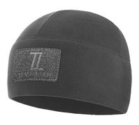 Temple Tape Tactical Beanie Hat - Front & Back Patch Panel - Multi Season Military Hats for Men - Mens Patch Army Beanies, Graphite Gray, One Size