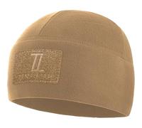 Temple Tape Tactical Beanie Hat - Front & Back Patch Panel - Multi Season Military Hats for Men - Mens Patch Army Beanies, Sand Brown, One Size