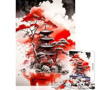 Temples 1000 Piece Jigsaw Puzzle for Teenagers Support Memory Strength And Retention Gentle Calm Leisure Activity (38X26cm)