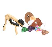 TEMPNAP 1 Set Guitar Capo and Pick Set Includes Capo Durable Guitar Picks and Holder for Acoustic Electric and Ukulele Musical Accessory for