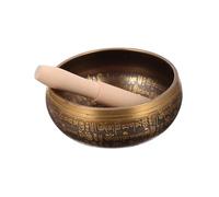 TEMPNAP 1 Set Handmade Singing Bowl with Wooden Rod Meditation and Yoga Sound Bowl for Relaxation and Mind Healing for Travel and Daily Calmness