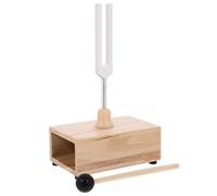 TEMPNAP 1 Set Tuning Fork with Wooden Resonator Mallet Lightweight Portable for Yoga Meditation and Sound Therapy Soothing Sound Quality for Relaxation Techniques