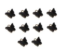 TEMPNAP 10 Pcs Black Acrylic Butterfly Pendant Charms for DIY Handmade Jewelry Accessories Durable and Stylish for Ladies and Crafting