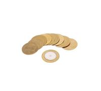 TEMPNAP 10 Pcs Brass Film Gasket Piezoelectric Ceramic Discs for Acoustic Guitar Pickups Drum Microphone Transducers Instrument Accessories