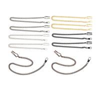 TEMPNAP 10 Pcs Vintage Pocket Watch Chains Set Metal Watch Hanging Chains for Men 37.5cm Length for Jeans DIY and Handbag Decoration