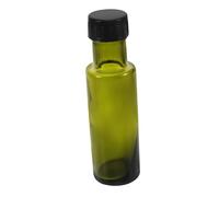TEMPNAP 100ml Compact Glass Oil Bottle with Sealed Lid Design round Green Glass Container for Tea Seed Oil Multifunctional for Home and Travel Use
